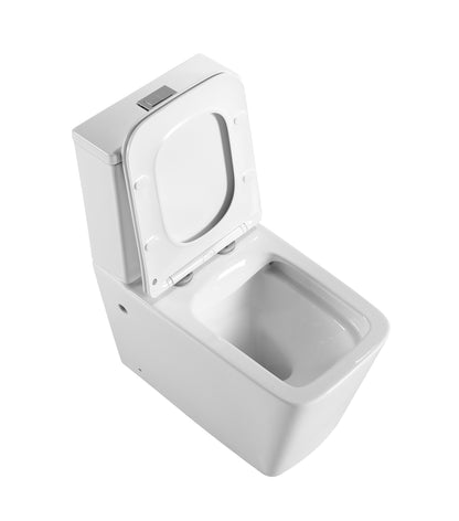 Imperial Two-piece Rimless Toilet | Matte White | Square