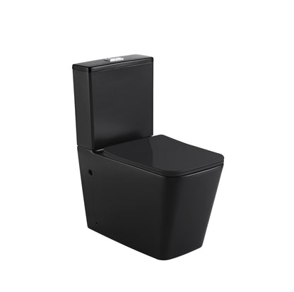 Imperial Two-piece Rimless Toilet | Matte Black | Square