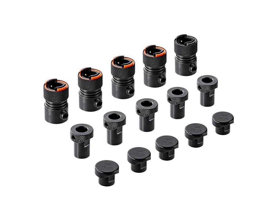 Blum Quick Release Chucks Set Set Includes 5 Chucks 5 Sleeves 5 Cover Caps And 1 Allen Key by W&B