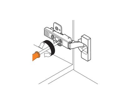 Blum CLIP top Standard Hinge 120 Degrees. Unsprung, Screw-On 70T5550.Tl *For Use with AVENTOS*