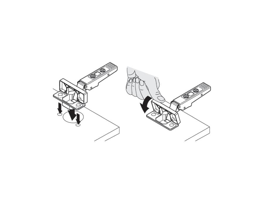 Blum CLIP top Standard Hinge 120 Degrees. Unsprung, INSERTA 70T5590BTL *For Use with AVENTOS*