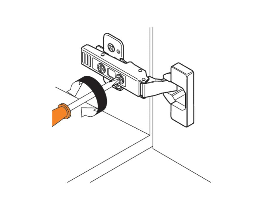 Blum CLIP top Profile Hinge 95 Degree. Full Overlay, Unsprung. Boss: Screw-On 70T9550.Tl *To be used with TIP-ON*