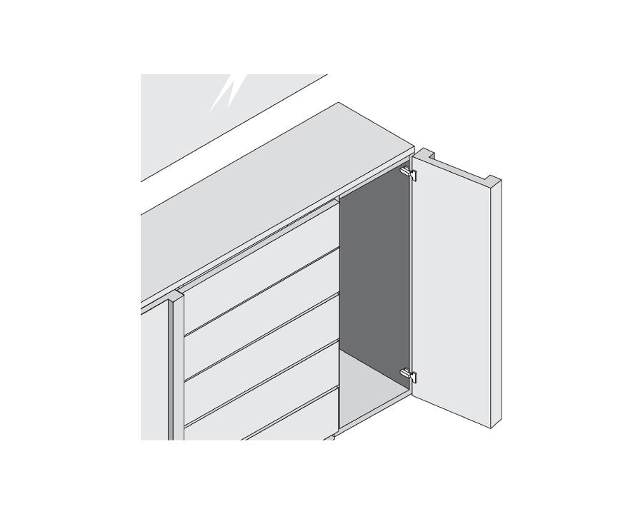 Blum CLIP top Profile Hinge 95 Degree. Full Overlay, Unsprung. Boss: Screw-On 70T9550.Tl *To be used with TIP-ON*