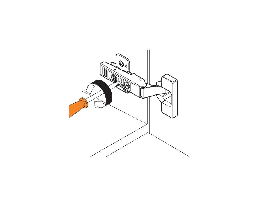 Blum CLIP Standard Hinge 100 Degree. Full Overlay. Boss: Knock-In 71M2580