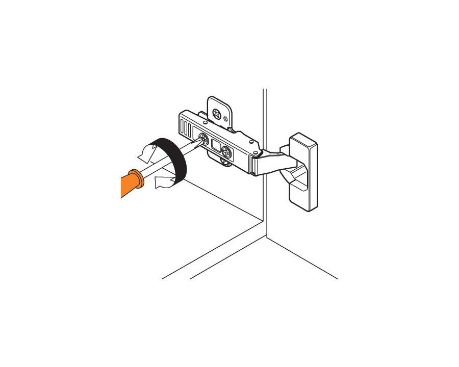 Blum CLIP Standard Hinge 100 Degree. Full Overlay. Boss: Knock-In 71M2580