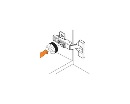 Blum CLIP top Standard Hinge 120 Degree. Full Overlay. Boss: Screw-On 71T5550