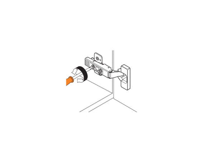 Blum CLIP top Standard Hinge 120 Degree. Full Overlay. Boss: Screw-On 71T5550