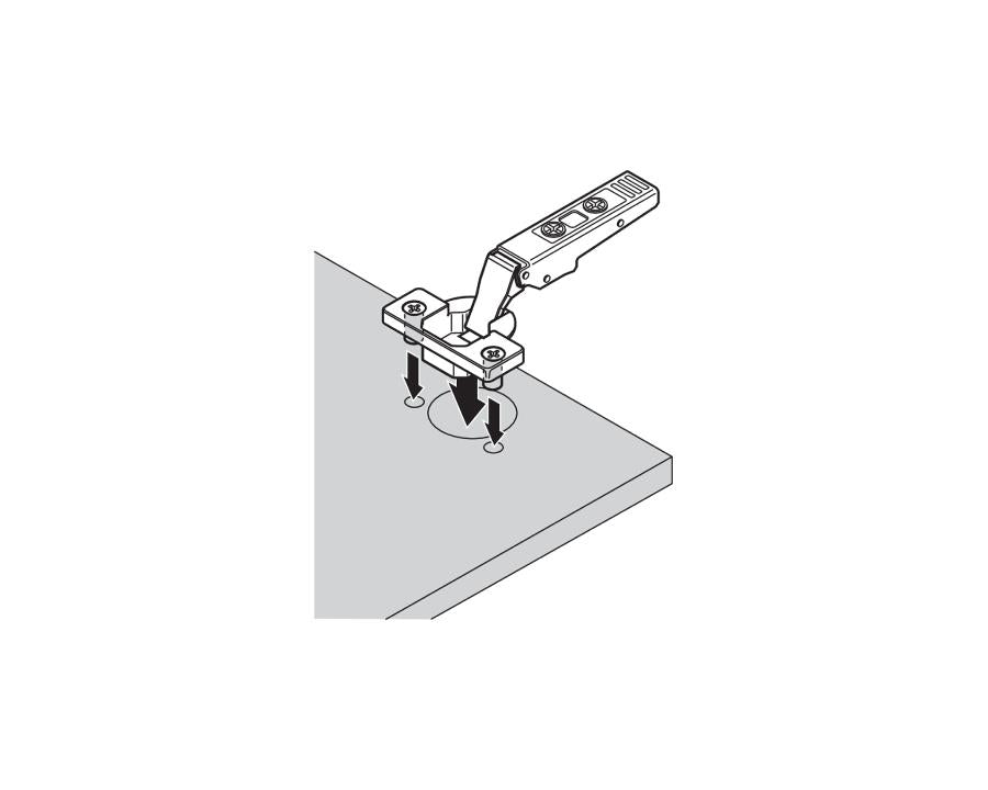 Blum CLIP top Standard Hinge 120 Degree. Full Overlay. Boss: Knock-In 71T5580 *For Use with AVENTOS*