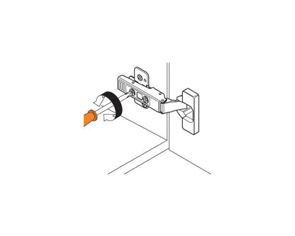 Blum CLIP top Standard Hinge 120 Degree. Full Overlay. Boss: Knock-In 71T5580 *For Use with AVENTOS*