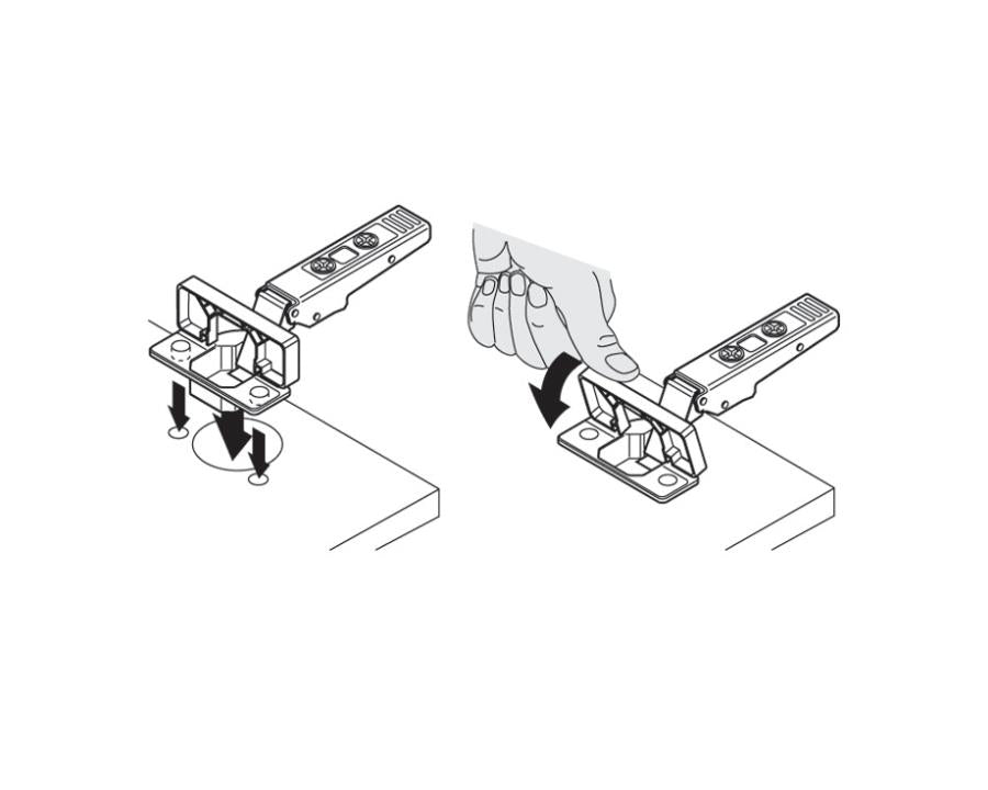 Blum CLIP top Wide Angle Hinge 170 Degree. Full Overlay. Boss: INSERTA 71T6540B