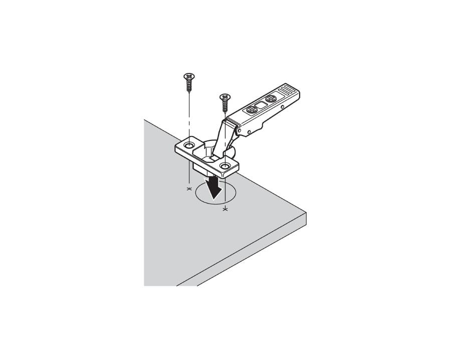 Blum CLIP top Wide Angle Hinge 170 Degree. Full Overlay. Boss: Screw-On 71T6550