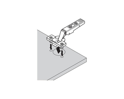 Blum CLIP top Wide Angle Hinge 170 Degree. Full Overlay. Boss: Knock-In 71T6580