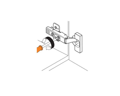 Blum CLIP top Profile Door Hinge 95 Degree. Full Overlay. Boss: Screw-On 71T9550