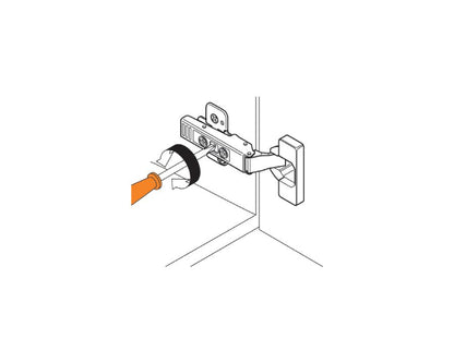 Blum CLIP top Profile Door Hinge 95 Degree. Full Overlay. Boss: Screw-On 71T9550