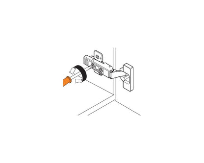 Blum CLIP top Profile Door Hinge 95 Degree. Full Overlay. Boss: Screw-On 71T9550