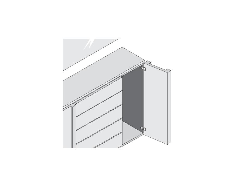 Blum CLIP top Profile Door Hinge 95 Degree. Half Overlay. Boss: Screw-On 71T9650