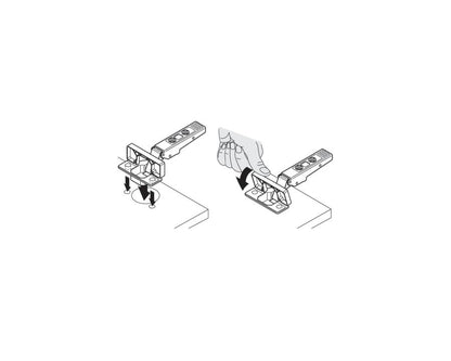 Blum CLIP top Profile Door Hinge 95 Degree. Inset Application. Boss: INSERTA 71T9790B