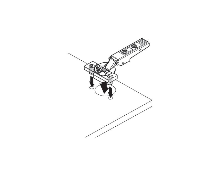 Blum CLIP top BLUMOTION Standard Soft Close Hinge 110 Degree. Full Overlay. Boss: Knock-In 71B3580