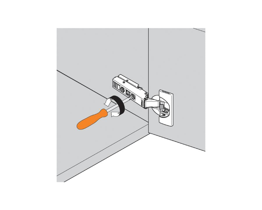 Blum CLIP top BLUMOTION Standard Hinge 110 Degree, Inset Application. Boss: INSERTA. In onyx black 71B3790