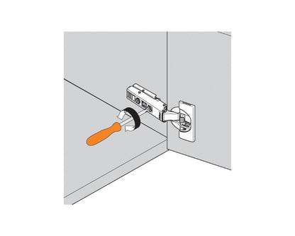 Blum CLIP top BLUMOTION Standard Hinge 110 Degree, Inset Application. Boss: INSERTA. In onyx black 71B3790