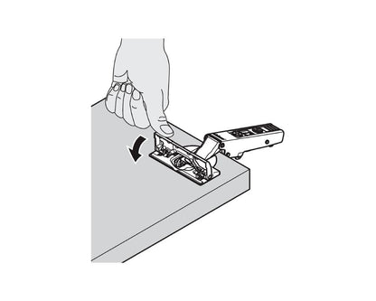 Blum CLIP top BLUMOTION Profile Door Soft Close Hinge 95 Degree. Full Overlay. Boss: INSERTA 71B9590