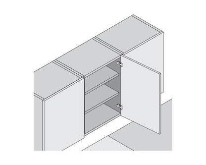 Blum CLIP top Standard Hinge 107 Degree Full Overlay Boss: EXPANDO 75T158E