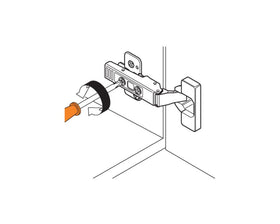 Blum CLIP top blind corner hinge 95° Inset, unsprung, Boss: Screw-On BM78T9550 by W&B