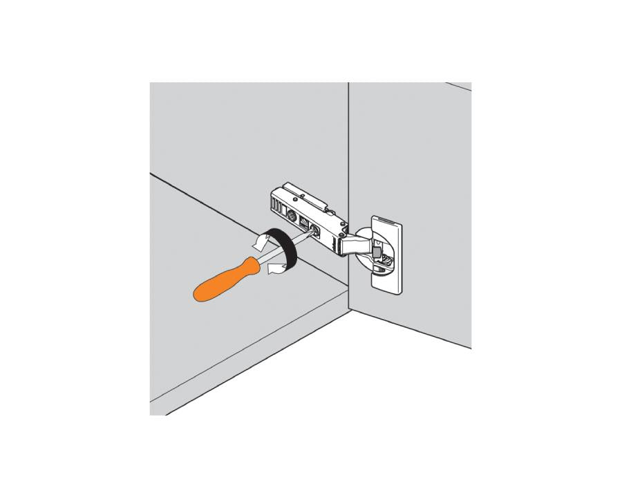 Blum CLIP top BLUMOTION Blind Corner Soft Close Hinge 95 Degree, Inset Application. Boss: Knock-In 79B9580