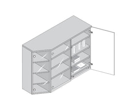 Blum CLIP top Glass Door Hinge 94 Degree Opening Angle. Half Overlay. Boss: Screw-On 75T4200 by W&B