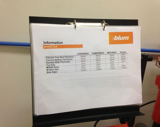 Blum MINISTICK Charts for Minipress P. Set of 14