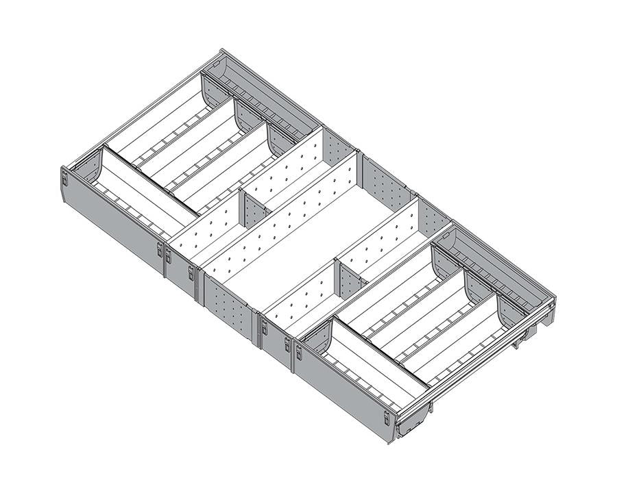 Blum ORGA-LINE Drawer Insert Cutlery Set. Cabinet Width: 1000mm. Nominal Length: 450mm ZSI.10VEI4