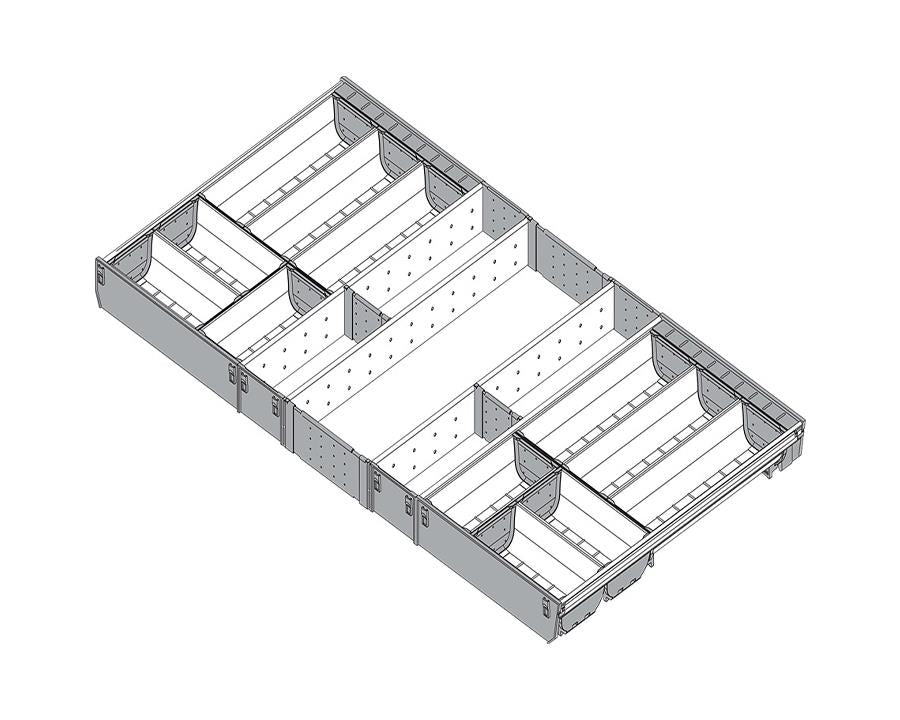 Blum ORGA-LINE Drawer Insert Cutlery Set. Cabinet Width: 1000mm. Nominal Length: 500mm ZSI.10VEI6