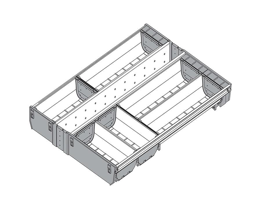 Blum ORGA-LINE Drawer Insert Cutlery Set. Cabinet Width: 450mm. Nominal Length: 500mm ZSI.45VEI6