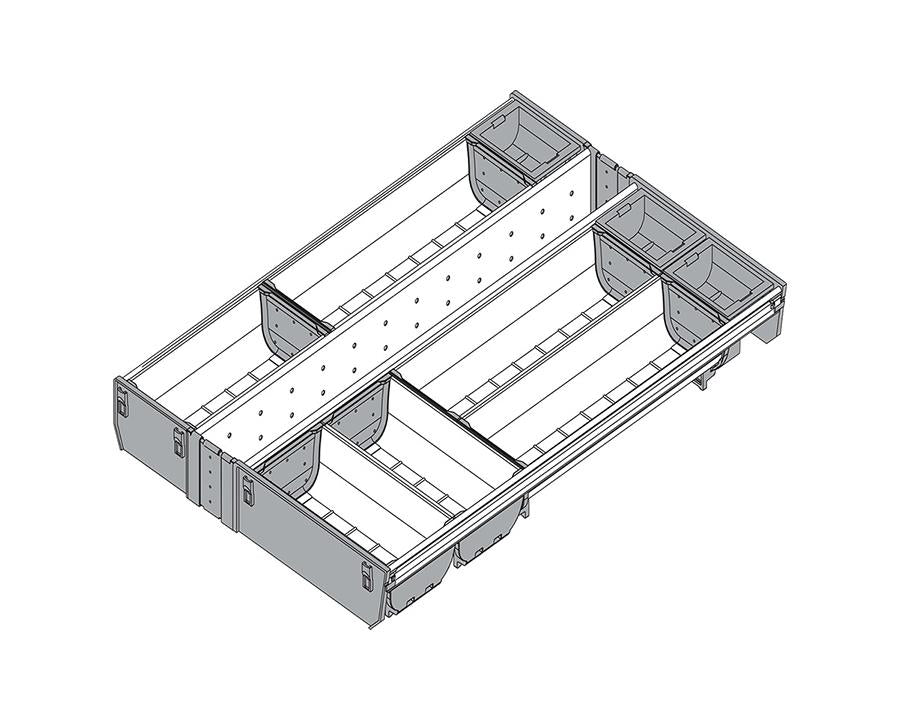 Blum ORGA-LINE Drawer Insert Cutlery Set. Cabinet Width: 450mm. Nominal Length: 550mm ZSI.45VEI7