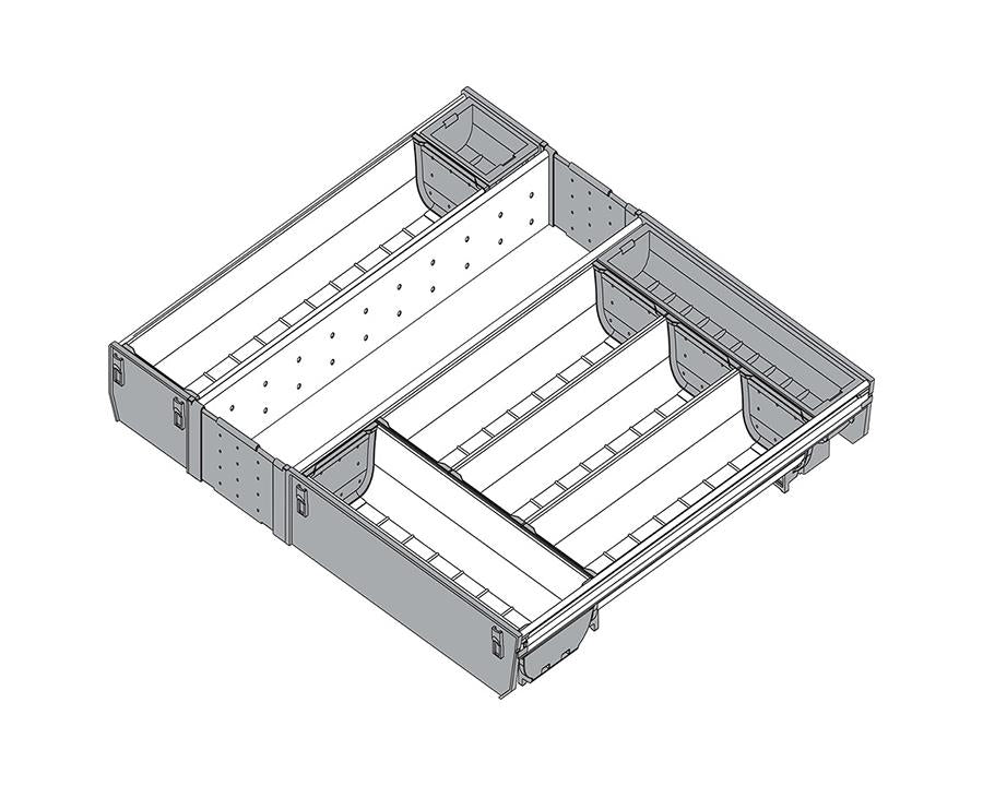 Blum ORGA-LINE Drawer Insert Cutlery Set. Cabinet Width: 600mm. Nominal Length: 450mm ZSI.60VE14