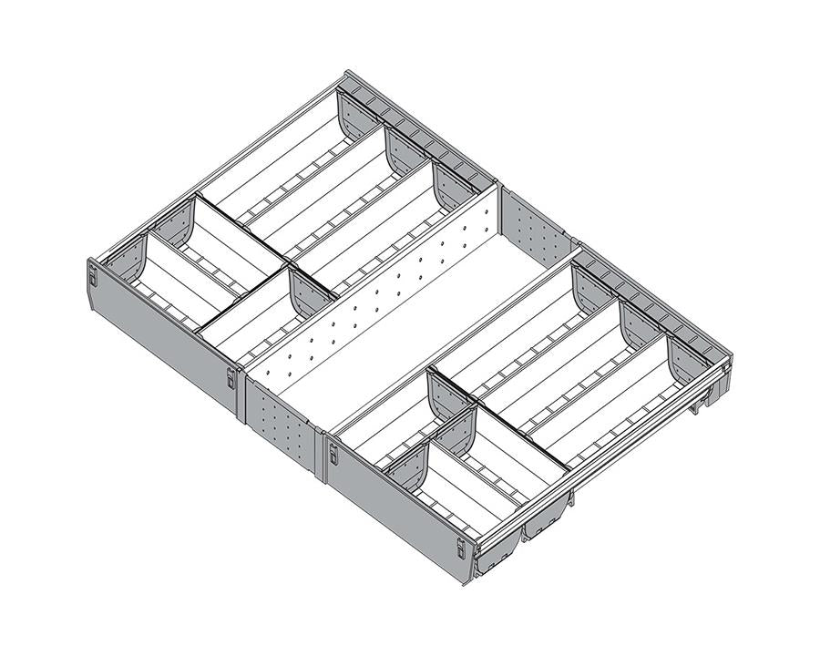 Blum ORGA-LINE Drawer Insert Cutlery Set. Cabinet Width: 800mm. Nominal Length: 500mm ZSI80VEI6