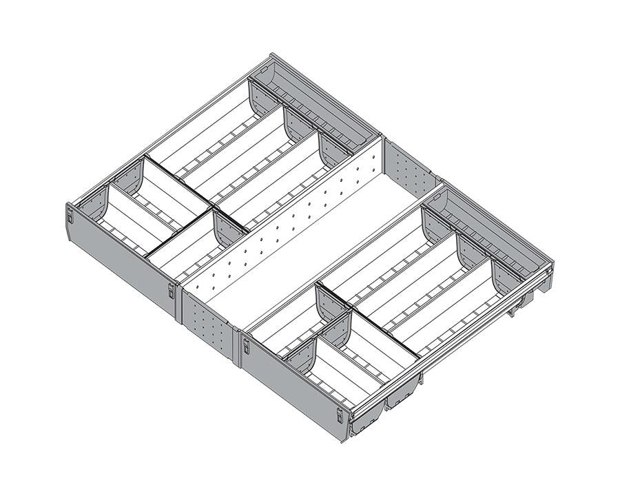 Blum ORGA-LINE Drawer Insert Cutlery Set. Cabinet Width: 800mm. Nominal Length: 550mm ZSI.80VEI7