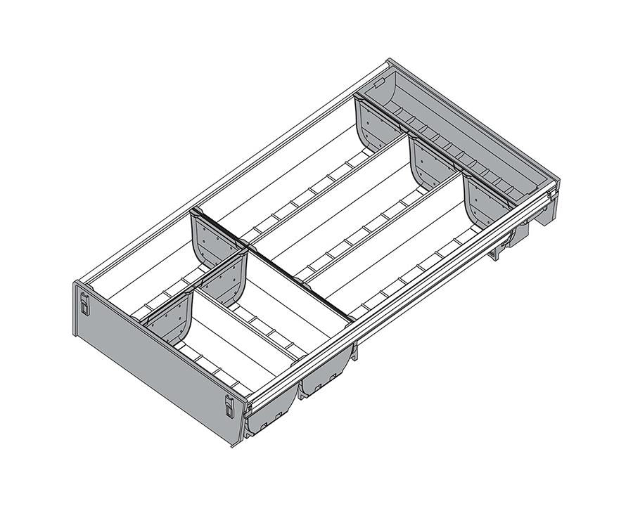 Blum ORGA-LINE Drawer Insert Cutlery Set. Width: 280mm. Nominal Length: 550mm ZSI.550BI3