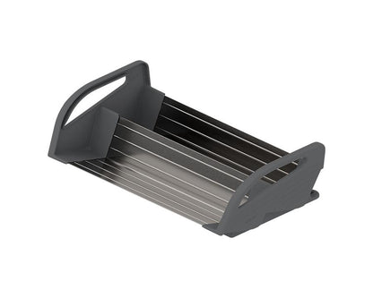 Blum ORGA-LINE Drawer Insert Spice Holder. Cabinet Width: 400mm In Brushed Stainless Steel/Dust Grey ZFZ.40G0I