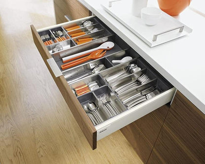 Blum ORGA-LINE Drawer Insert Cutlery Set For TANDEM For Wood Drawers. Width: 285mm. Nominal Length: 500mm ZHI.437BI3 *For TANDEM for Wood drawers only*