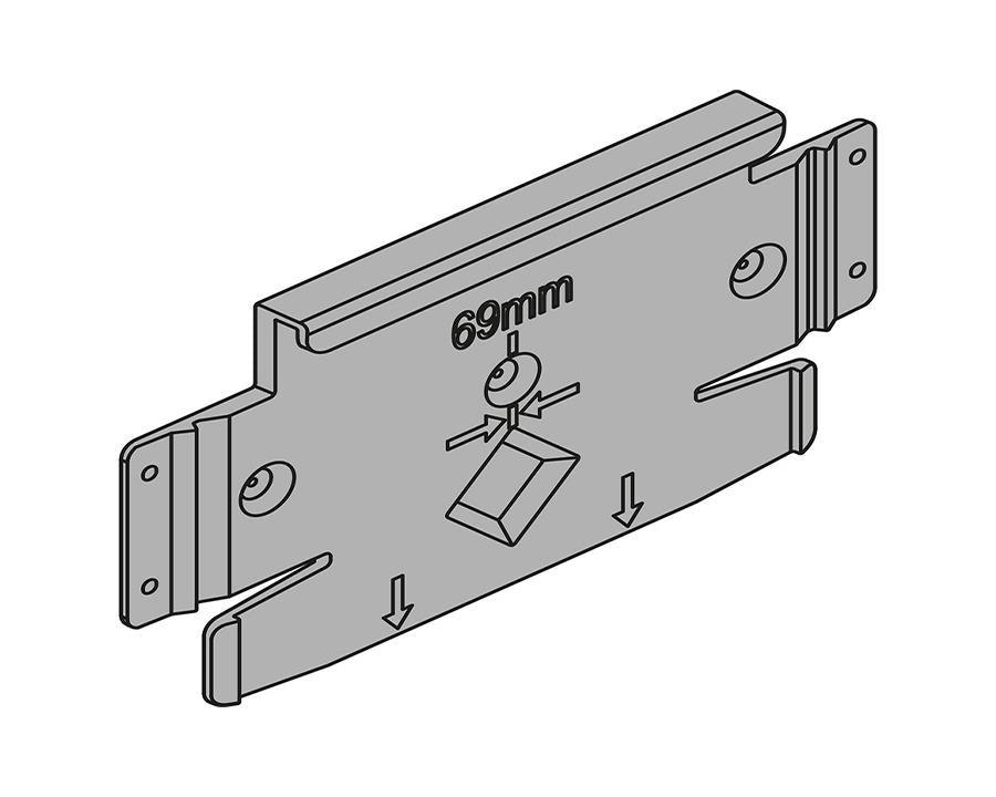 Blum SERVO-DRIVE Flex mounting plate for dishwashers Z10C5005