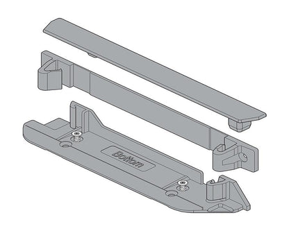 Blum SERVO-DRIVE Bracket Profile Adapter Bottom/Back (E-Dowel) by W&B