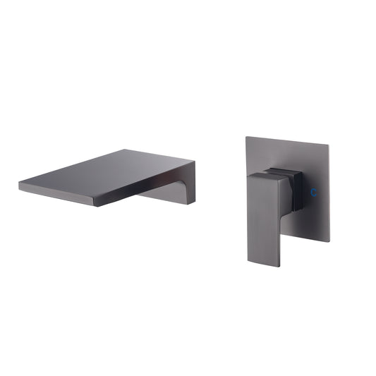 Imperial Wall-Mounted Waterfall Bath Mixer | Gunmetal Grey