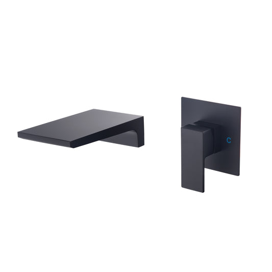 Imperial Wall-Mounted Waterfall Bath Mixer | Matte Black