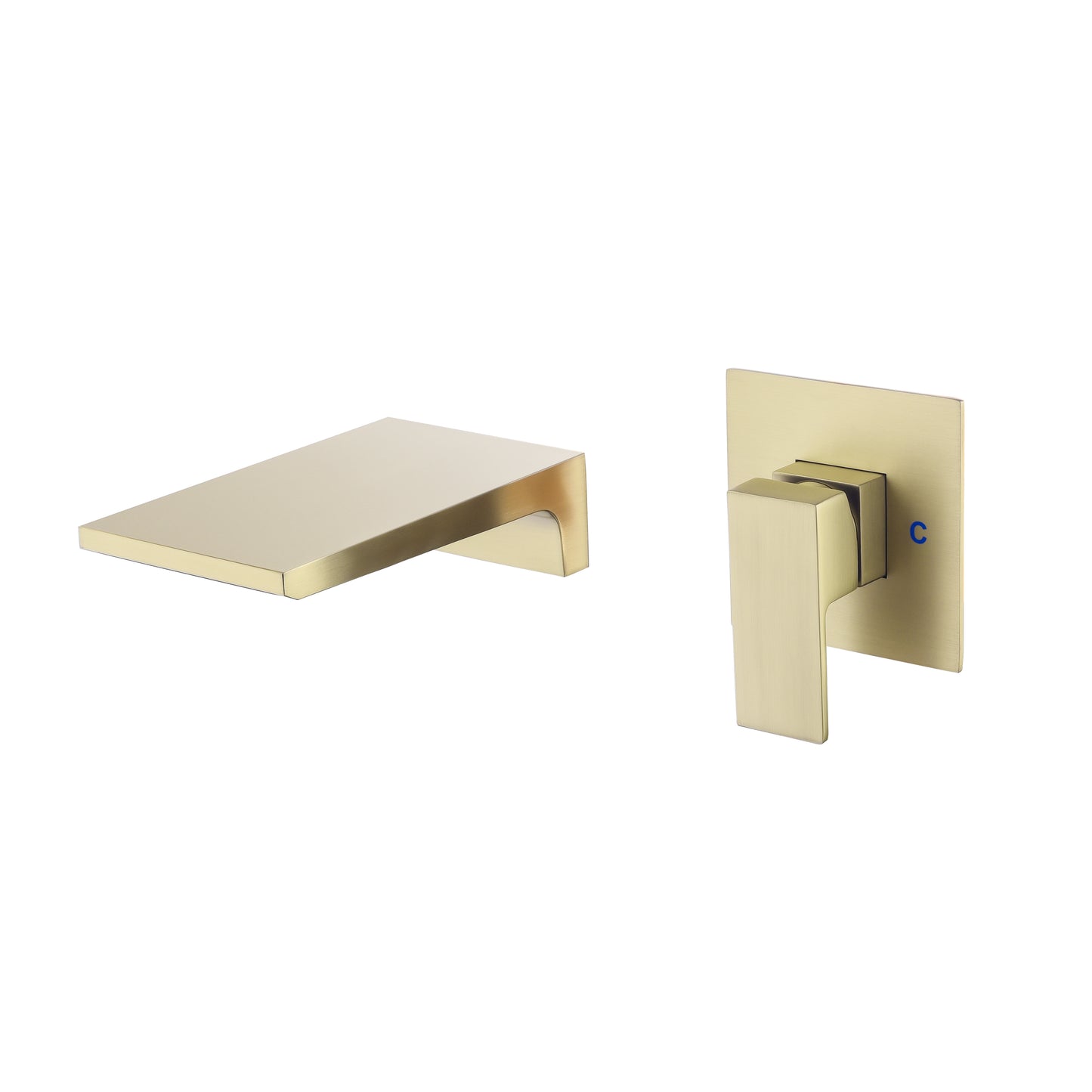 Imperial Wall-Mounted Waterfall Bath Mixer | Brushed Gold