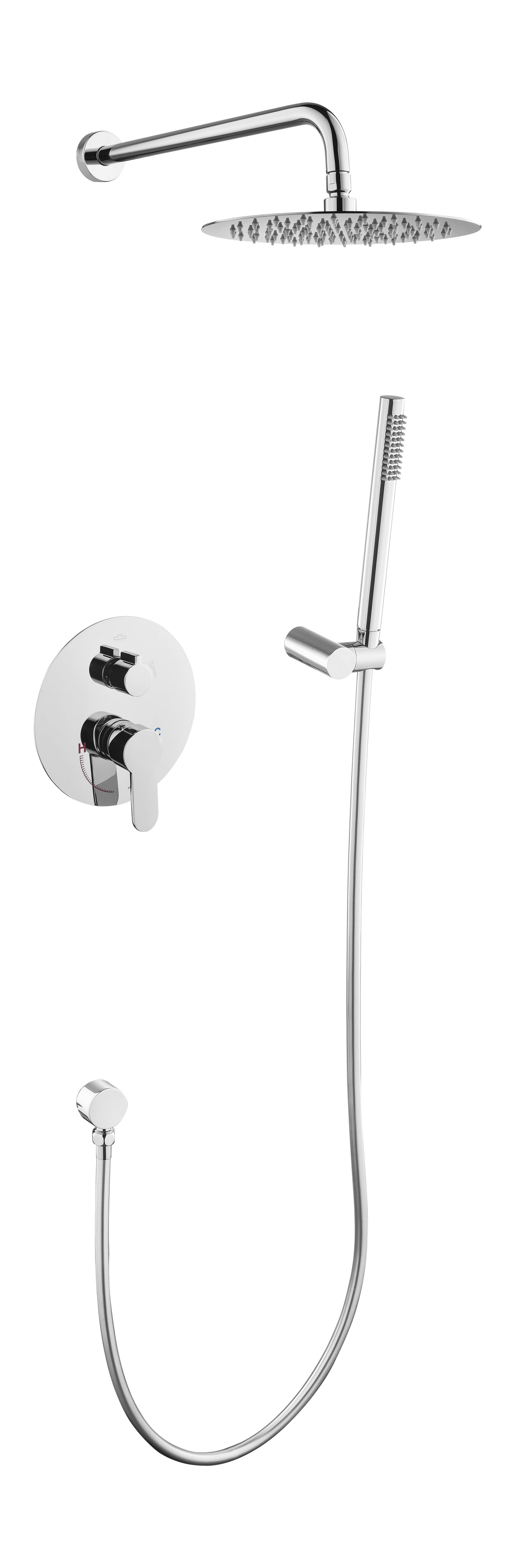 Imperial Round Shape Concealed Shower Mixer with Shower Head | Chrome