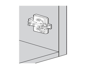 Blum Angled Spacer, Cruciform, +5 Degrees, Screw-On Version, Spacer Thickness: 0.8mm by W&B