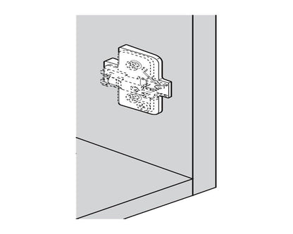 Blum Angled Spacer, Cruciform, +5 Degrees, Screw-On Version, Spacer Thickness: 3mm 171A5040