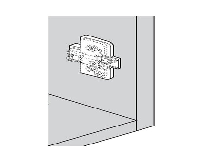 Blum Angled Spacer, Cruciform, +5 Degrees, Screw-On Version, Spacer Thickness: 6mm 171A5070