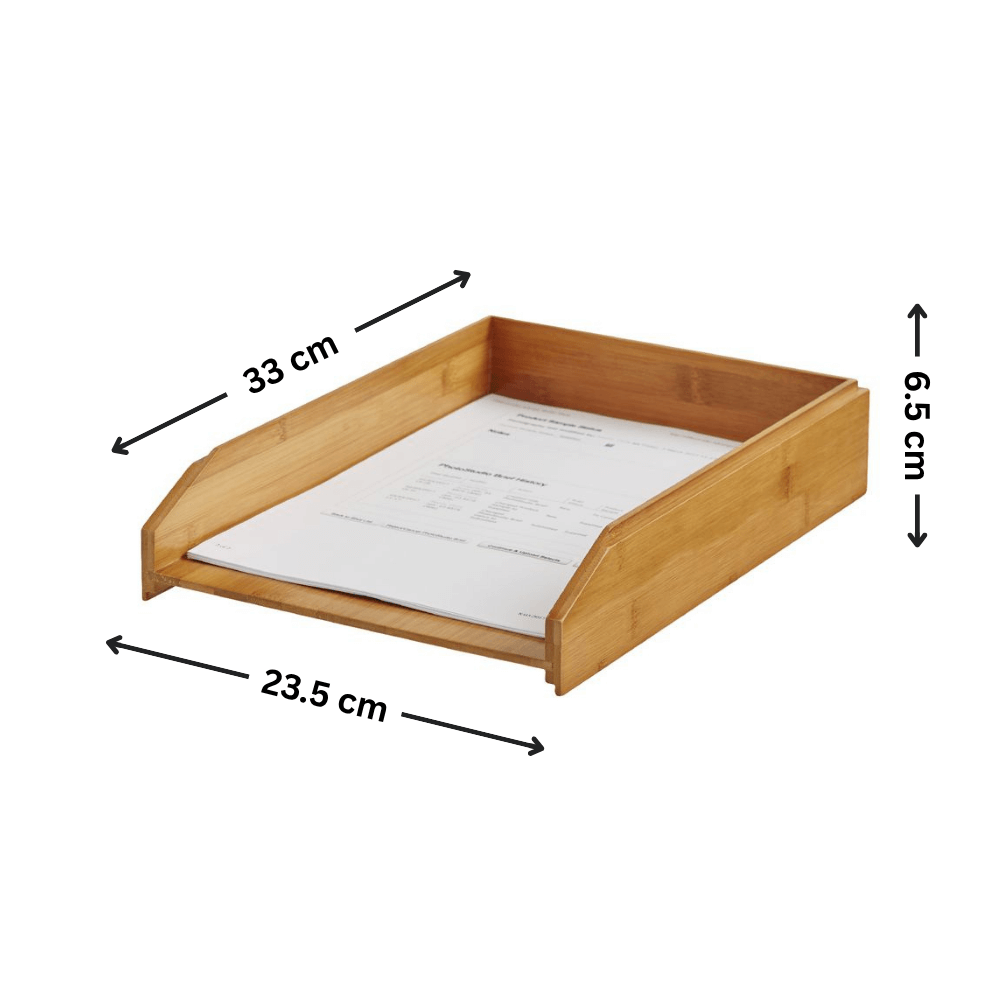 Bamboo Desk Tray for Document Organisation-1